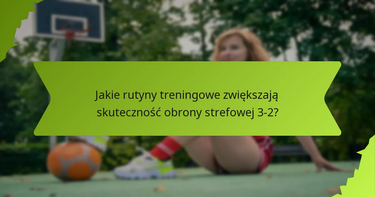 Jakie rutyny treningowe zwiększają skuteczność obrony strefowej 3-2?