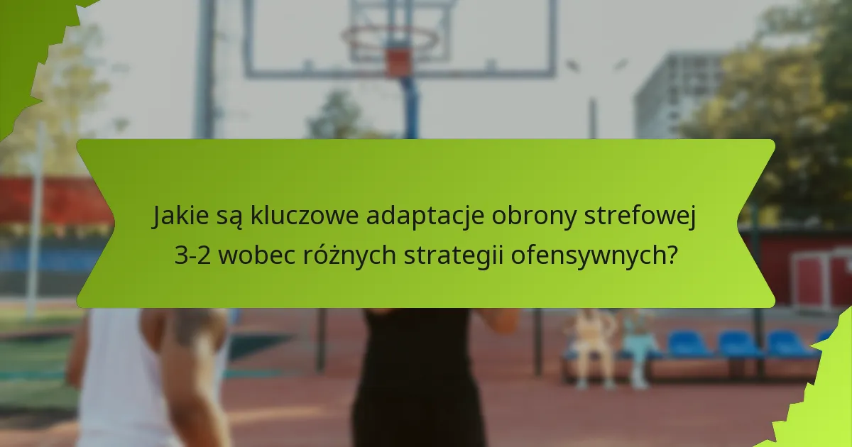 Jakie są zalety i wady obrony strefowej 3-2 w porównaniu do innych strategii obronnych?
