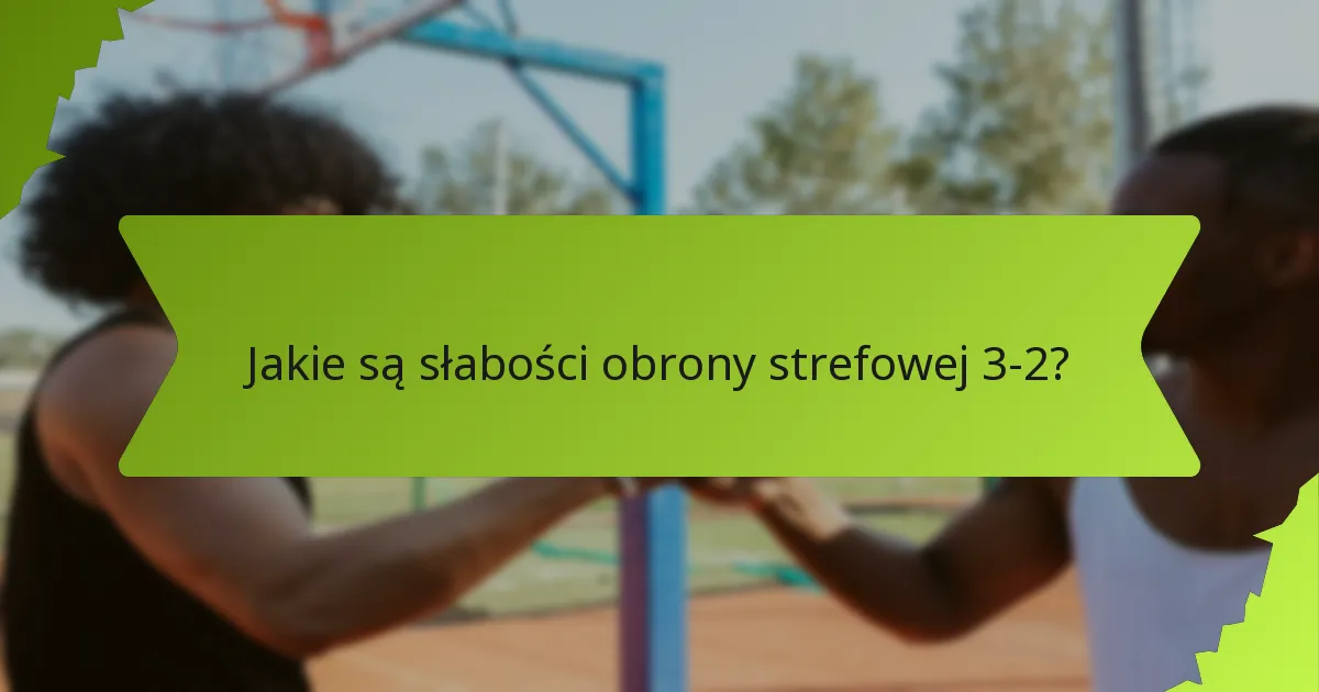 Jakie są słabości obrony strefowej 3-2?